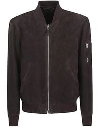 Tom Ford - Suede Leather Bomber Jacket - Lyst
