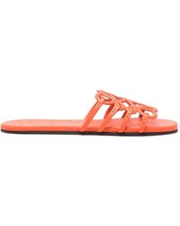 Loewe - Petal Anagram Leather Slides - Lyst