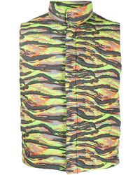 ERL - Camouflage-print Quilted Puffer Gilet - Lyst