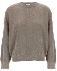 Brunello Cucinelli - Cotton Crewneck Sweater - Lyst