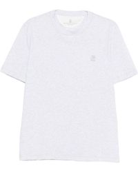 Brunello Cucinelli - Crew-Neck T-Shirt With Logo - Lyst