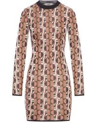 Fendi - Printed Midi Dress - Lyst