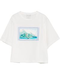 forte_forte - Lake Como Print Cotton T-Shirt - Lyst