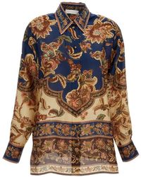 Zimmermann - Aster Printed Silk Shirt - Lyst