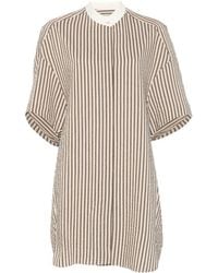 Alysi - Cotton Blend Striped Dress - Lyst
