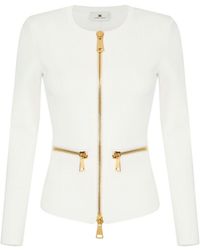 Elisabetta Franchi - Zipped Cardigan - Lyst