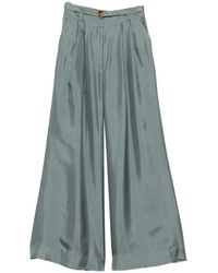 Zimmermann - Silk Wide-Leg Trousers - Lyst