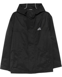 Balenciaga - Hooded Logo-Print Jacket - Lyst