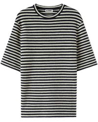Jil Sander - Wool Striped T-shirt - Lyst