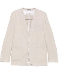 Brioni - Linen And Silk Blend Jardigan - Lyst