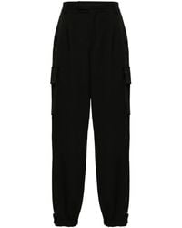Emporio Armani - High-waisted Tapered Trousers - Lyst