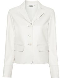 P.A.R.O.S.H. - Leather Blazer Blazer And Suits Bianco - Lyst