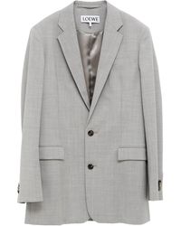 Loewe - Wool Single-Breasted Jacket - Lyst