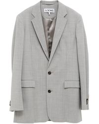 Loewe - Wool Single-Breasted Jacket - Lyst