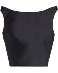 Jil Sander - Silk And Wool Cropped Top - Lyst