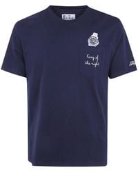 MC2 Saint Barth - Watch Printed And King Of The Night Embroidered T-Shir - Lyst