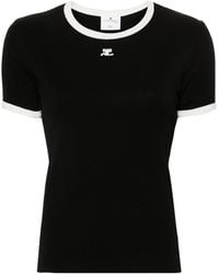 Courreges - Bumpy Contrast T-Shirt Reedition - Lyst