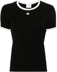 Courreges - Bumpy Contrast T-Shirt Reedition - Lyst