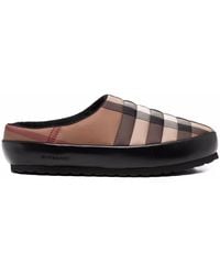 Burberry - Check-pattern Slippers - Lyst