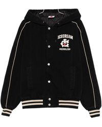 ICECREAM - Cotton Hooded Bomber Jacket - Lyst