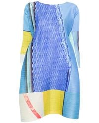 Pleats Please Issey Miyake - Pleated Short Dress - Lyst