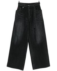 Sacai - Wide-Leg Denim Jeans - Lyst