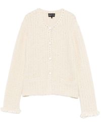 Emporio Armani - Cotton Blend Blazer Jacket - Lyst