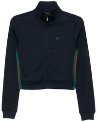 Gucci - Web Detail Cotton Blend Sweatshirt - Lyst