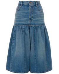 Chloé - Baloon Denim Bermuda Shorts - Lyst