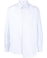 Loewe - Asymmetric Striped Cotton Shirt - Lyst
