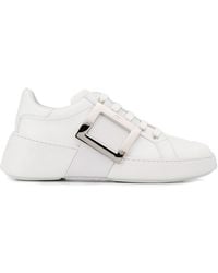 Roger Vivier - Viv Skate Leather Sneakers - Lyst