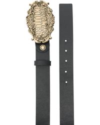 Versace Jeans Couture Cintura con fibbia logo - Nero