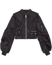 Ganni - Jacket With Sleeve Zip Pocket - Lyst
