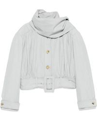 Chloé - Cotton And Linen Blend Blouson Jacket - Lyst