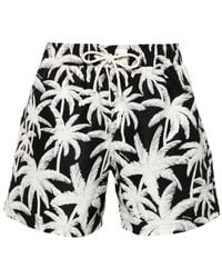 Palm Angels - Allover Logo Swim Shorts - Lyst