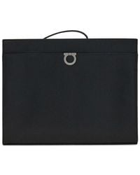 Ferragamo - Gancini Leather Pouch - Lyst