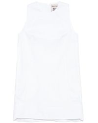 Semicouture - Sheena Linen Mini Dress - Lyst
