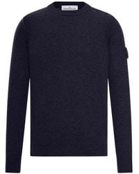 Stone Island - Finely Knit Sweater With Crew Neckline - Lyst