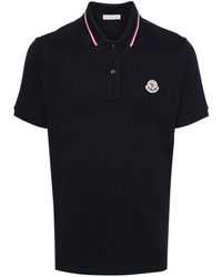 Moncler - T-shirts And Polos Blue - Lyst