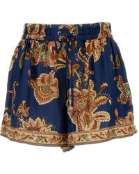 Zimmermann - Aster Printed Silk Shorts - Lyst