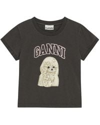 Ganni - Printed T-Shirt - Lyst