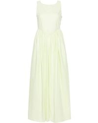 Emporio Armani - Sleeveless Cotton Midi Dress - Lyst