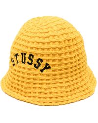 Stussy - Logo Bucket Hat - Lyst