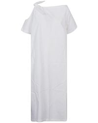 Liviana Conti - One-Shoulder Cotton Blend Long Dress - Lyst