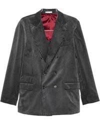Brunello Cucinelli - Cotton Double-Breasted Jacket - Lyst