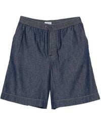 Loewe - Anagram Denim Shorts - Lyst