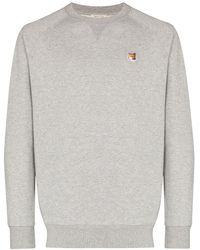 Maison Kitsuné - Fox Head Logo Cotton Sweatshirt - Lyst