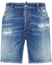 DSquared² - Stretch Cotton Denim Shorts - Lyst