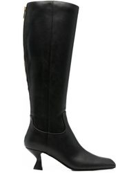 Sergio Rossi - Leather Heel Boots - Lyst