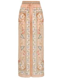 Zimmermann - Roselight Silk Trousers - Lyst